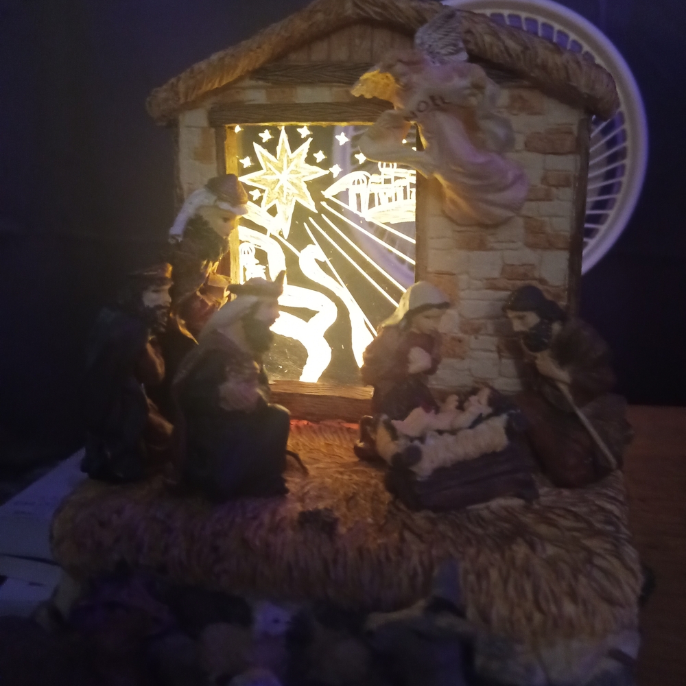 Music & Illuminated Nativity Scene